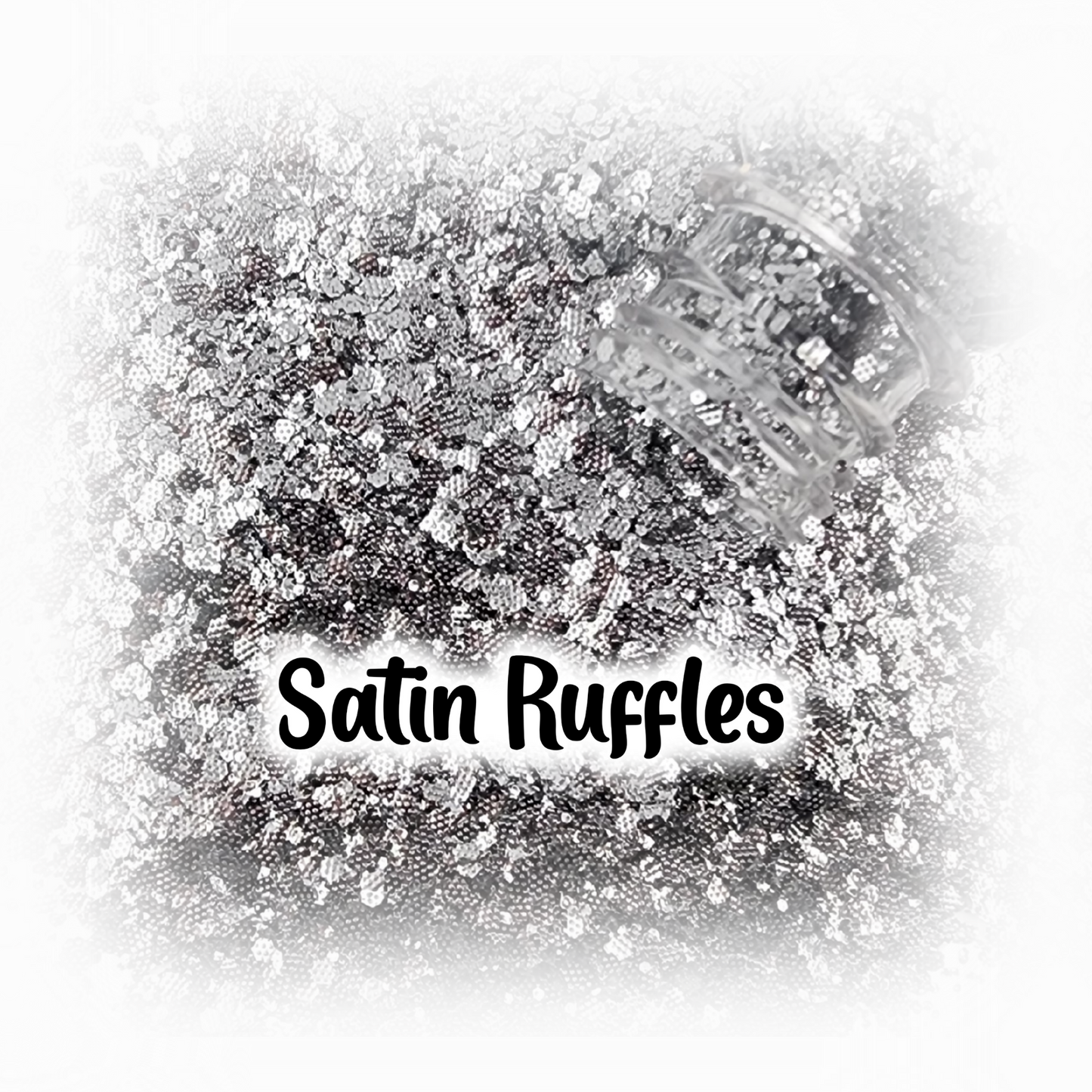Satin Ruffle Glitter