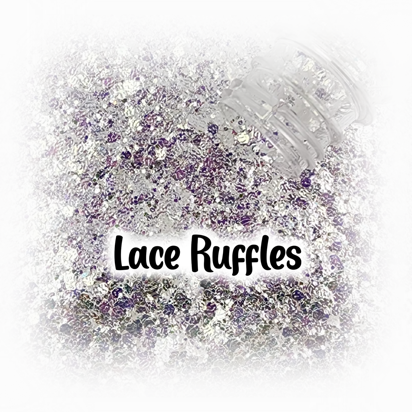 Lace Ruffle Glitter
