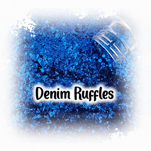 Denim Ruffle Glitter