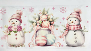 Soft Pink Snowman