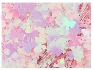 Bow - Pink & White Opal